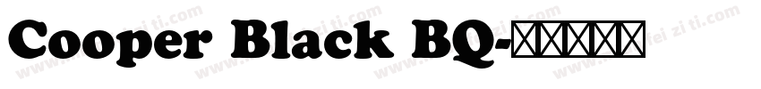 Cooper Black BQ字体转换